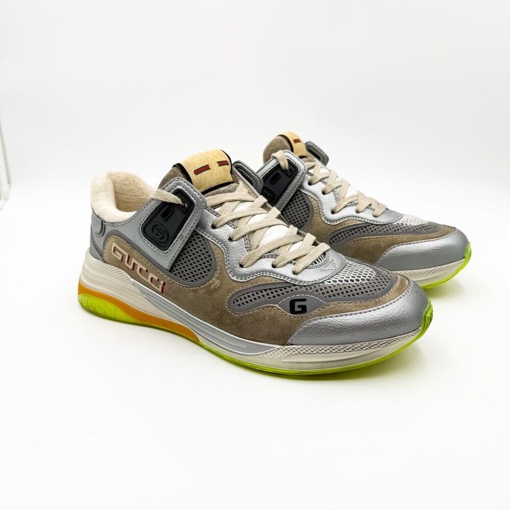 Gucci GG Sneakers Trainers Logo Grey Ultrapace Trainers EU 39.5 US 9.5 - Picture 2 of 10